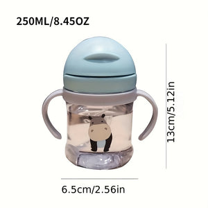 Creative Cute Water Cup, Straw Cup With Scale, Suitable For Outdoor Sports