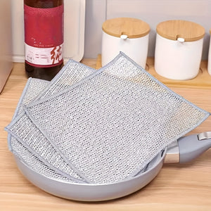 6/12pcs Non-Scratch Wire Dishcloth for Multipurpose Cleaning of Dishes, Sinks, Counters, and Stove Tops - Wet and Dry Use with No Scratches