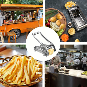 Heavy Duty Stainless Steel Cutter: Quick, Safe Slicing for Fruits, Vegetables, Perfect French Fries - Kitchen Must-Have