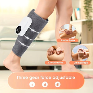 High-Capacity Leg Massager - 3 Intensities, 3 Heat Levels, Easy-to-Use Circular Calf Press for Feet, Legs, Thighs, Knees, 1pc