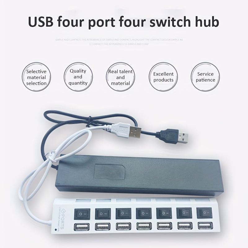 2.0 USB C Docking Station 4-7 Port Multi-Splitter Adapter Multi-Function Expander High-Speed USB Hub For MacBook Laptops And Devices