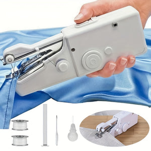 1pc Handheld Sewing Machine Mini Sewing Machines, Portable Sewing Machine Quick Handheld Stitch Tool For Fabric, Kids Cloth, Clothing - 2 Co