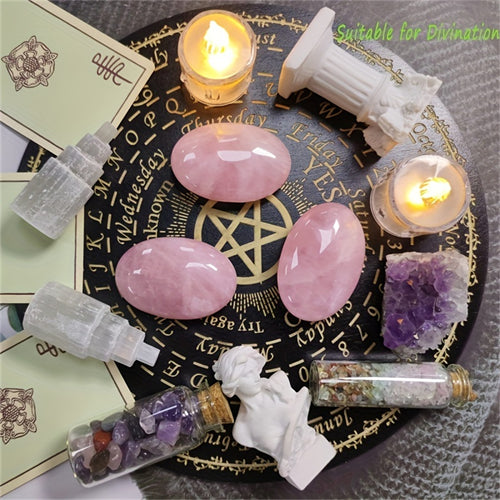 Natural Rose Quartz Crystal Treatment Crystal Gem Rose Quartz Crystal Decoration ENergy Balance Therapy Polishing Stone Palm Stone Mediation GIft