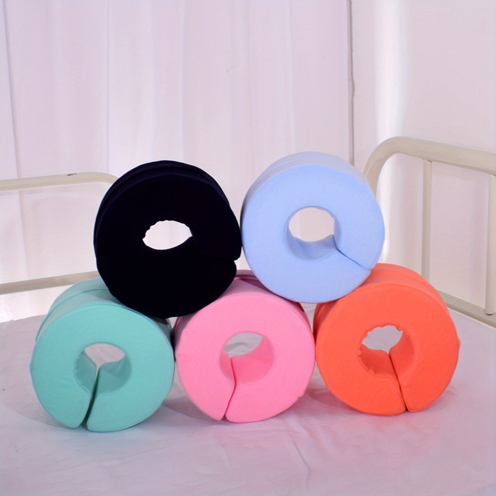 Foot Support Pillows, Heel Pads, Oot Elevation Pillow Pain Pressure Relief Promote Recovery Detachable Washable Cover Ankle Heel Elevator For Foot Ankle Green/ Blue