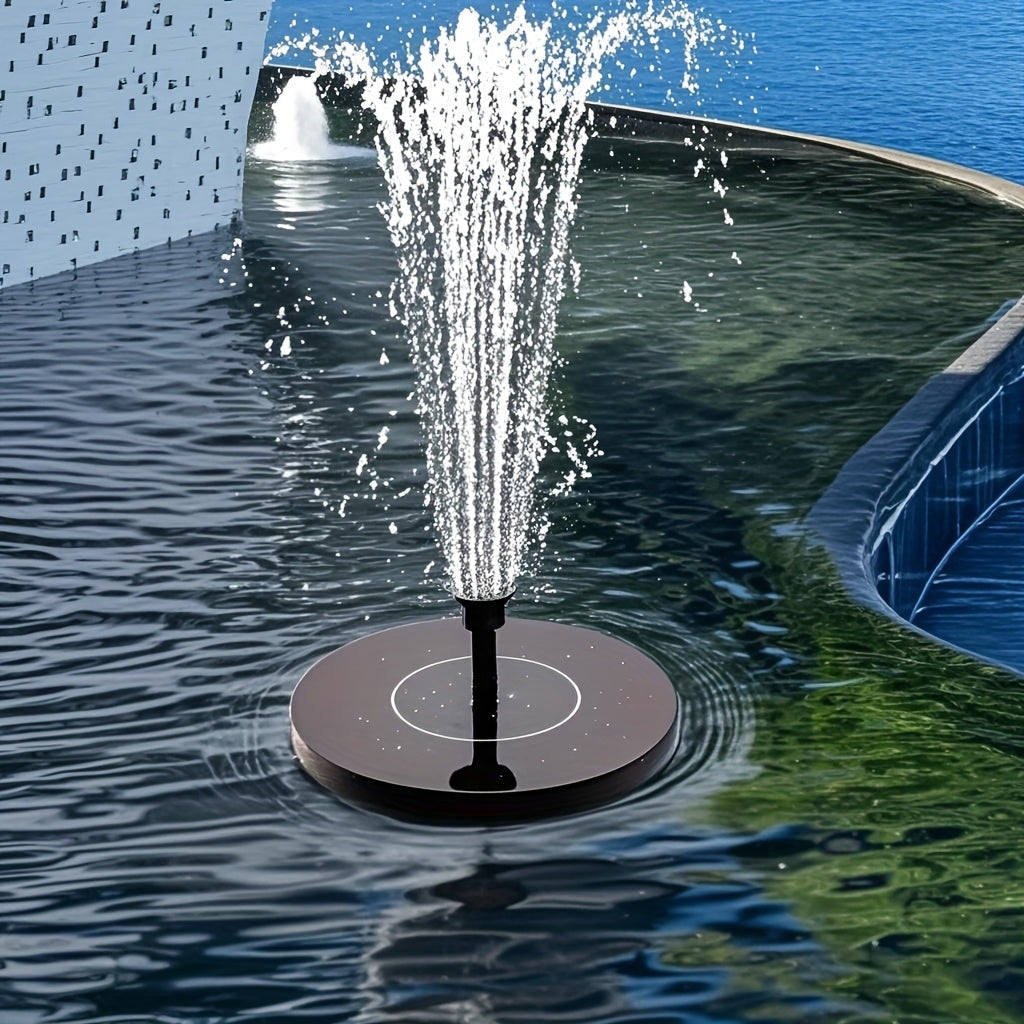 Solar-Powered Automatic Fountain with 6 Nozzles,, for Blue Bird Bath for Gardens, Ponds, Fish Tanks & Outdoor Use – Durable Plastic Design with Solar Panel for Continuous Water Flow, Bird Bathing Station | Solar Birdbath | Energyefficient Pump, Solar Wate