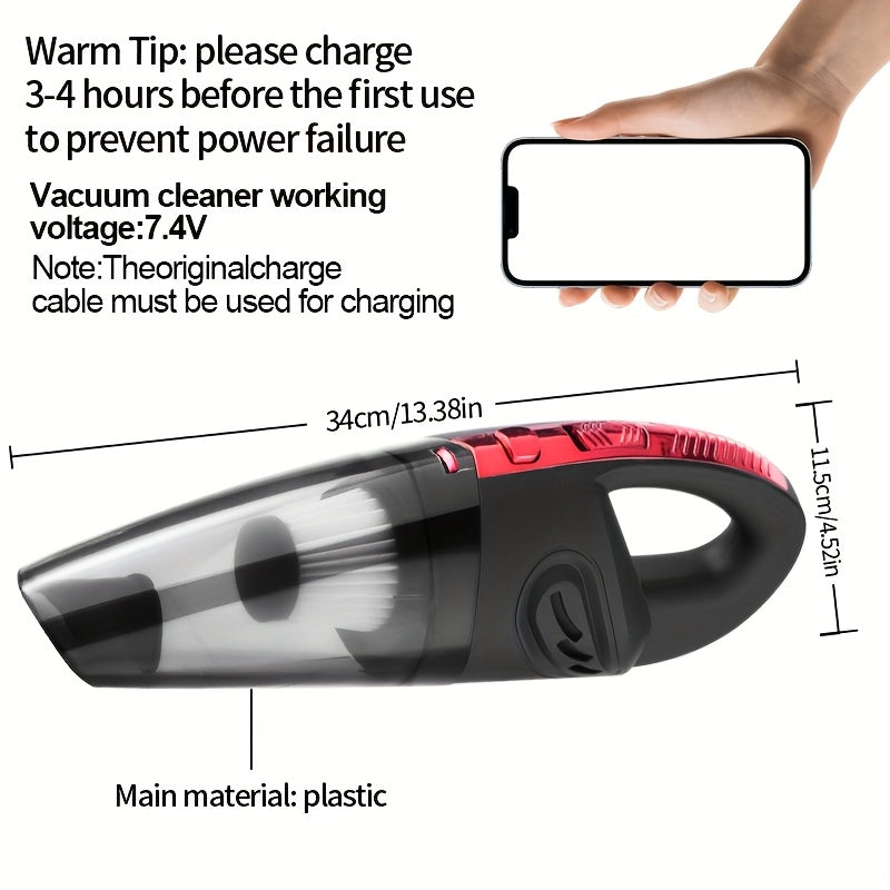 Car Vacuum Cleaner, Used for Dry And Wet Cleaning, Handheld Vacuum Cleaner, Easy to Clean Pet Hair - Keyboard Cleaning, Multi Scenario Use