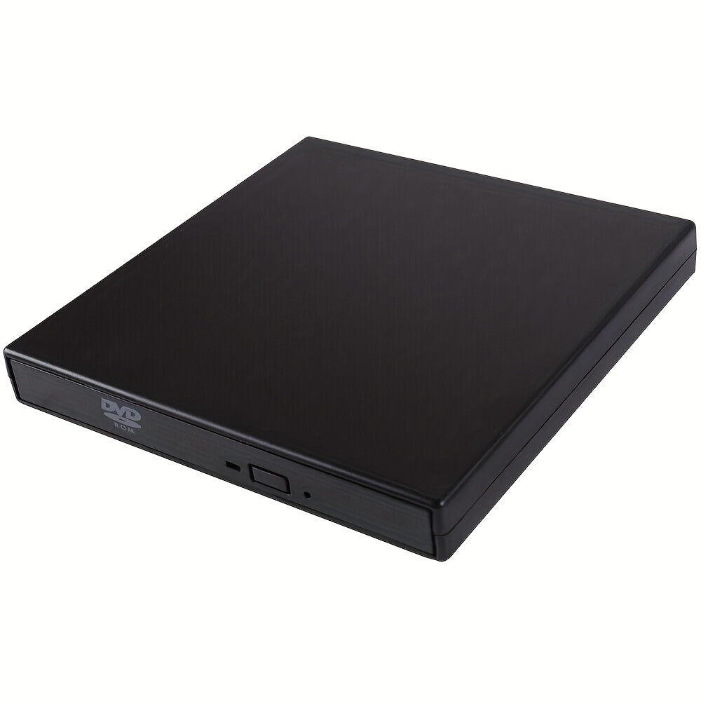 Portable USB 2.0 External CD/DVD Drive - High-Speed Burner & Player for PC/Laptop - Plug & Play, Travel-Friendly