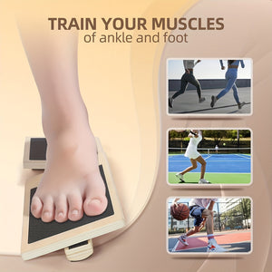 Wooden Foot Stretcher and Balance Trainer | Ankle & Foot Muscle Training Equipment for Enhanced Flexibility | Multi-Use for Sports, Yoga & Pilates | Durable Wood with Textured Surface | Ideal for Athletes and Everyday Use, Balance Improvement Tool | Textu