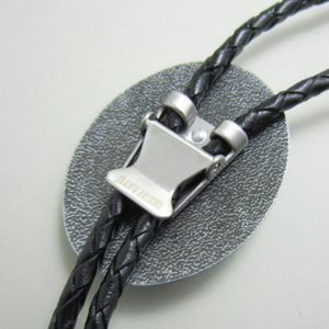 Metal Southwest Totem Polo Tie Flag Black Leather Rope Necklace Poirot Tie US Local Shipping