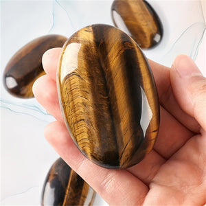 Natural Crystal Various Oval Palm Stones,Used For Alleviating Anxiety Pocket Massage Worry Stone,Natural Polishing Energy Stone Crystal Decor