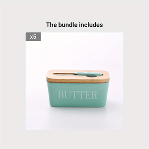 1pc, Large Ceramic Butter Dish With Lid And Knife - Perfect For Kitchen Baking And Gifting - Durable And Easy To Clean for restaurants