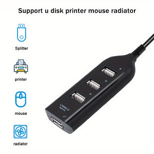 Multi-functional USB Hub 5Mbps High Speed Multi USB 2.0 Port Splitter Durable And Practical Classic 4-In-1 Power Expander Adapter