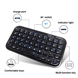 Wireless Keyboard, Mini Quiet Keyboard, Rechargeable Lithium Battery BT Keyboard For Tablet Phone