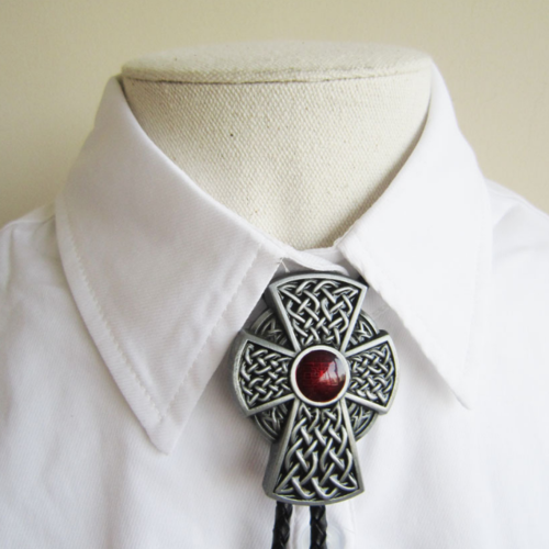 Men Women Metal Western Multicolor Celtic Ornamentn Rope Necklace Poirot Tie US Local Shipping