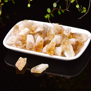 Natural Citrine Crystal Point Natural Quartz Raw Crystals Rock Mineral Specimen Energy Healing Stone Ornaments Home Decoration