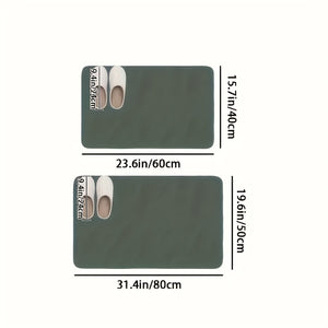 Super Absorbent Diatom Mud Bathroom Mat - Quick-Drying, Non-Slip Water-Absorbing Floor Mat, Soft And Comfortable, Suitable for Bathrooms, Showers, Laundry Rooms, Bedrooms, Living Rooms, Door Mats, Kitchen Mats, Machine Washable, Hand Washable.