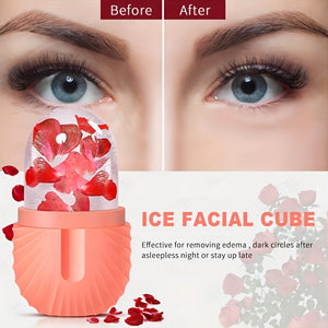 1pc Ice Roller For Face And Eye, Upgrated Ice Face Roller, Facial Beauty Ice Roller, Ice Facial Cube, Face Massage, Silicone Ice Mold For Fa