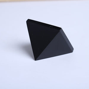 Pyramid-Finest Big Black Obsidian Crystal Pyramid Gemstone 1.77\ Carved Pyramidal Crystal Healing Crafts