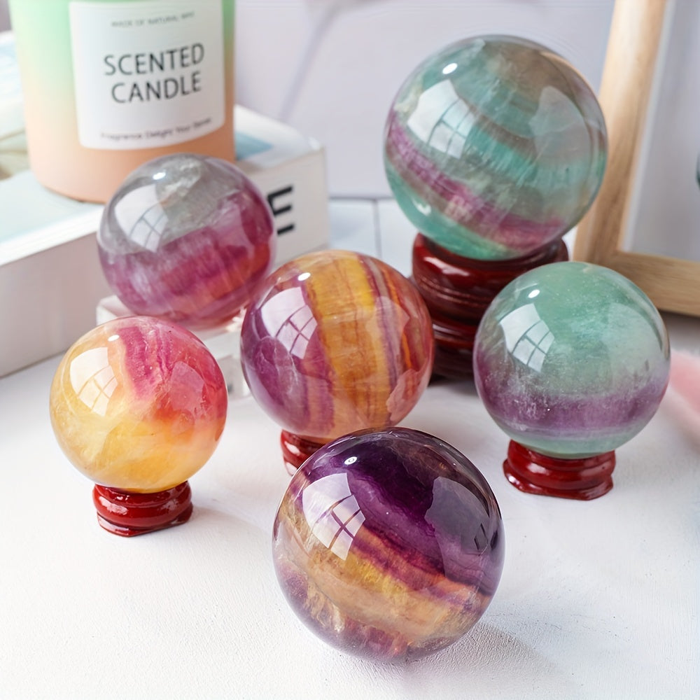 Natural Rainbow Fluorite Balls,High Quality Polished Purple Green Fluorite Balls,Meditation Crystal Balls,Reiki Healing,Healing Crystals,Magic Balls,Sacred Energy FOr Magicians, Home Decor Balls,Crystal Gifts