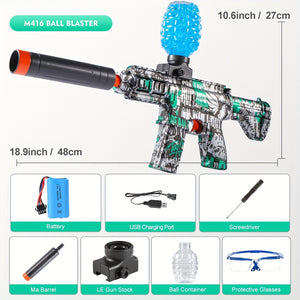 Exciting Electric Ball Blaster Toy For Kids And Adult High-Speed, Metallic Finish, Rechargeable With Safety Goggles