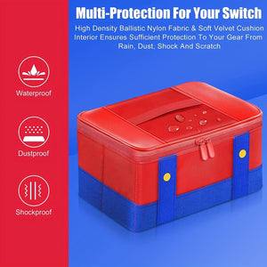 For Switch Carry Case, Storage Carrying Case Compatible With Nintendo Switch For Switch OLED Soft Shell Protective Travel Case For Switch Co