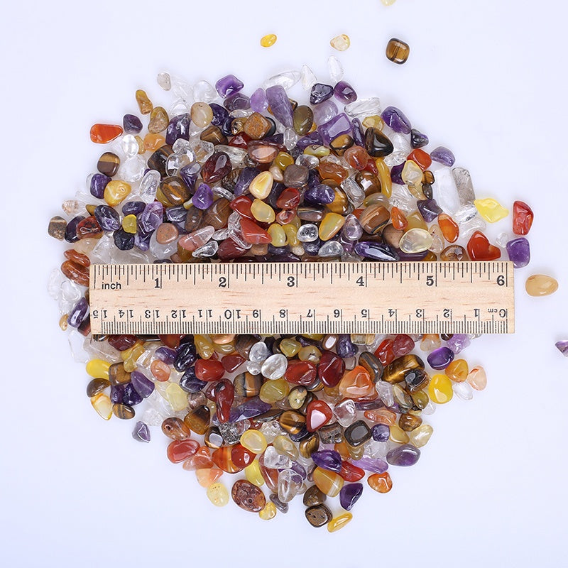 500g Mixed  natural crystal gemstone tumbled stone