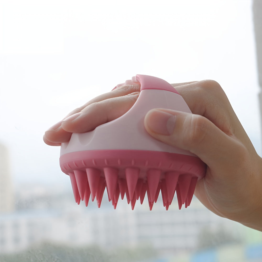 Soft Silicone Scalp Massager - Gentle Shampoo Brush for Deep Clean & Relaxing Head Massage, Perfect for Home Spa & Salon Use