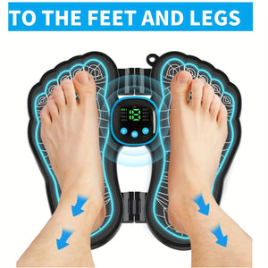 EMS Foot Massager, TENS Massager, Used to Foot, Foldable And Portable, with 8 Modes And 19 Intensities