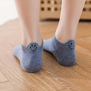 10 Pairs of Vibrant Embroidered Ankle Socks - Soft, Breathable, Comfy Low Cut Socks for Women - Stockings & Hosiery with Arch Support and Cushioned Soles for All-Day Comfort