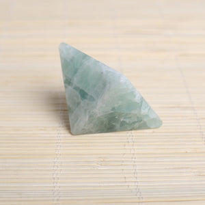 Pyramid-Finest Big Green Fluorite  Crystal Gemstone 1.97\ Carved Pyramidal Crystal Healing Crafts