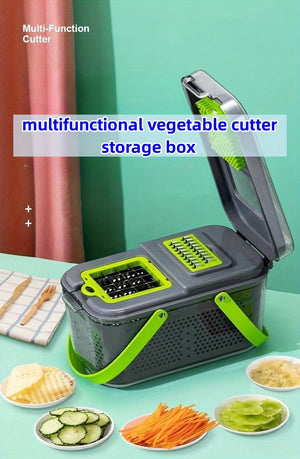 5/6/14/16/22pcs/set, Vegetable Chopper, Multifunctional Fruit Slicer, Manual Food Grater, Vegetable Slicer, Cutter With Container, Onion Min