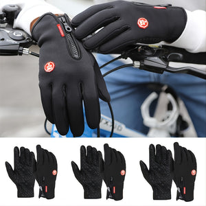 1pair Men's Winter Warm Windproof Warm Touch Screen Usable Gloves,Spandex Material Gloves (Choose Size According To Hand Circumference) , Id