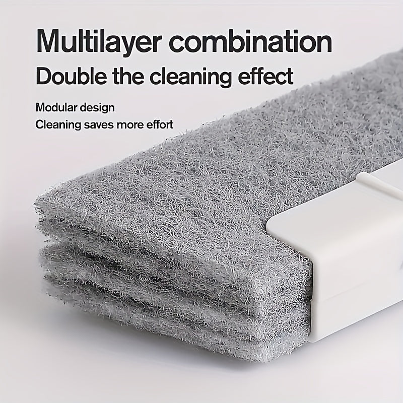 Effortless Cleaning Companion: Easy-Clean Brush for Window Rails, Small Gaps & Countertops - Universal Design, Sparkling Results