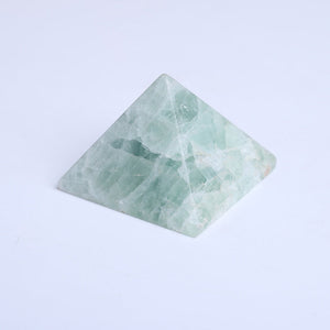 Pyramid-Finest Big Green Fluorite  Crystal Gemstone 1.97\ Carved Pyramidal Crystal Healing Crafts