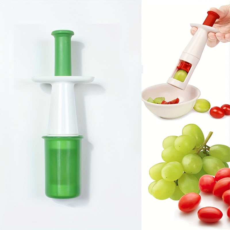 1pc Grape Slicer Creative Kitchen Tool Grape Slicer Fruit Small Tomato Cutter Slicer, Manual Cut Gadget