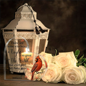 1pc, Red Cardinal Gifts Sympathy Gifts Memorial Gift For Loss Of Loved One Sympathy Decorations Acrylic Glass Heart Memorial Gift Table Centerpieces Remembrance Decor