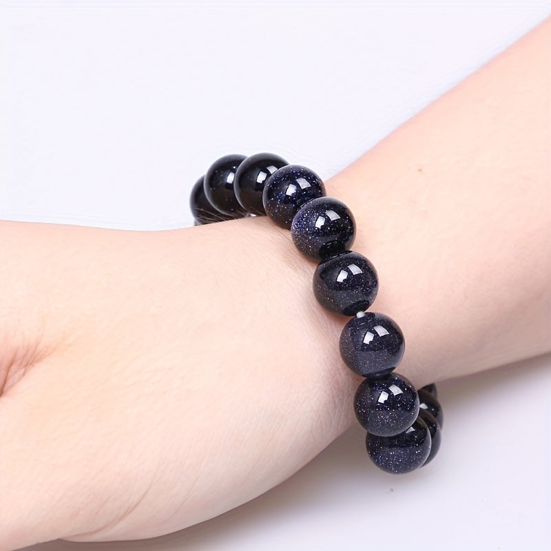 1pc Romantic Blue Sandstone Starry Sky Couple Bracelet