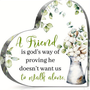 1pc, Inspirational Christian Gifts for Women - Birthday, Friendship, and Friendship Glass Crystal Table Centerpieces Decor