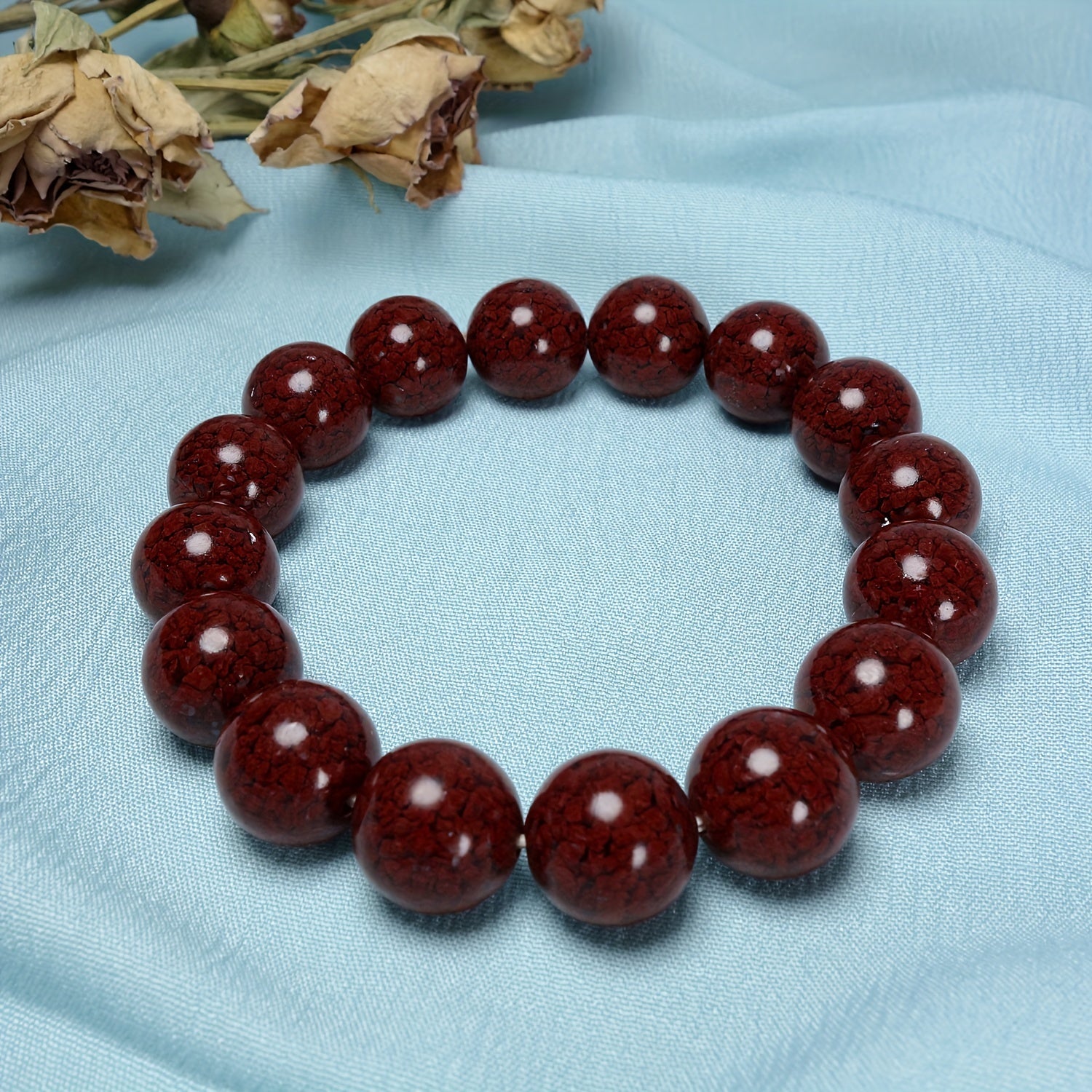 1pc Cinnabar Red Bracelet For Men And Women Good Luck Attract Wealth Best Gift For Friends Family Casual Daily Wear