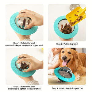 IQ Treat Ball Puzzle Toy For Dogs - Food Dispensing Slow Feeder Ball For Enrichment And Teeth Cleaning - Interactive Dog Toy For Small, Medi