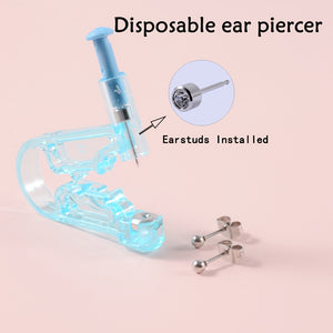 3pcs Set Ear Piercing Gun: Steel Ball Stud, Earring Set, Ear Stud Gun, Safety Piercing Tool - Bag Drill Piercing Gun