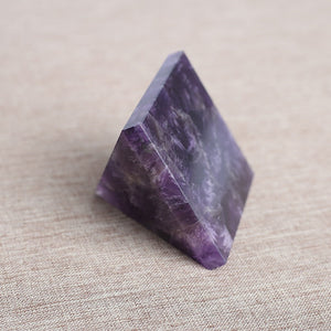 Pyramid-Finest Big Dream Amethyst Quartz Crystal Gemstone 2.17\ Carved Pyramidal Crystal Healing Crafts