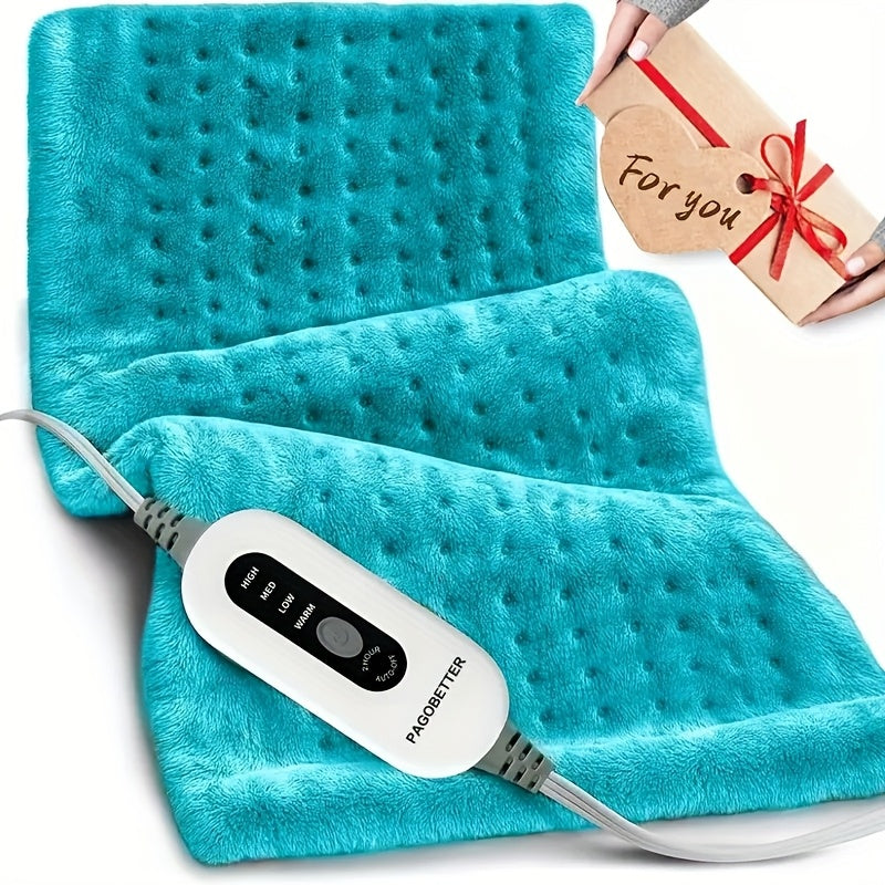 Electric Heating Pad for Back, Neck, Shoulders, Knees, Legs - Soft Flannel 24×12", 4 Heat Settings, 2 Auto-Off, Quick Heating to 150°F, Wet/Dry Options, Washable, Heater - Perfect Mother's Day & Birthday Present for Mom, Dad, Women, Men, Electric Blanket