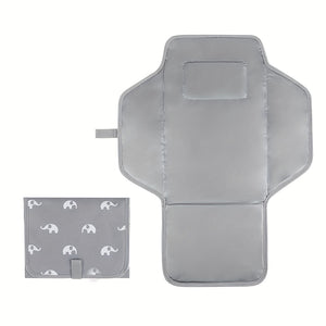 Portable & Foldable Changing Pad with Built-In Pillow - Reusable, Waterproof Polyester Diaper Changing Table for Travel - Compact Design with Sturdy Legs for Easy Maneuverability, Changing Pad for Nursery