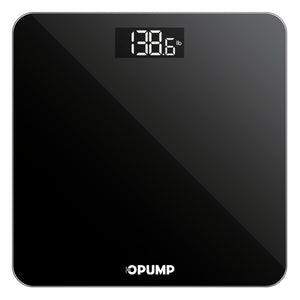 OPUMP High Precision Digital Bathroom Scale, Electronic Weight Scale, Accurate, Safe, Easy to Read, High Capacity, with Backlit HD LCD Display, 400 Lbs Capacity, Switchable Between Kg/lb/st, Includes 3 AAA Batteries