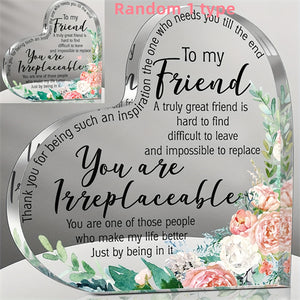 1pc, Friends Gifts For Women Friendship Bestie Plaque For Female Best Sunflower Flower Gift Sister Gift Birthday Thank You Gift For Women Acrylic Friendship