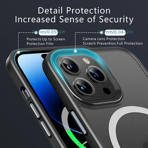 Magnetic Shockproof Hard Mobile Protection Cover Wireless Charging For IPhone 14 13 12 11 Pro Max Plus