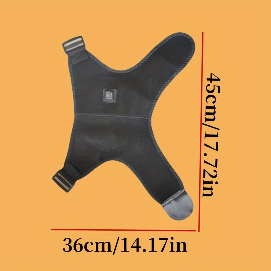 USB Powered Heating Shoulder Wrap with Adjustable Temperature - Unisex Portable Heat Pad