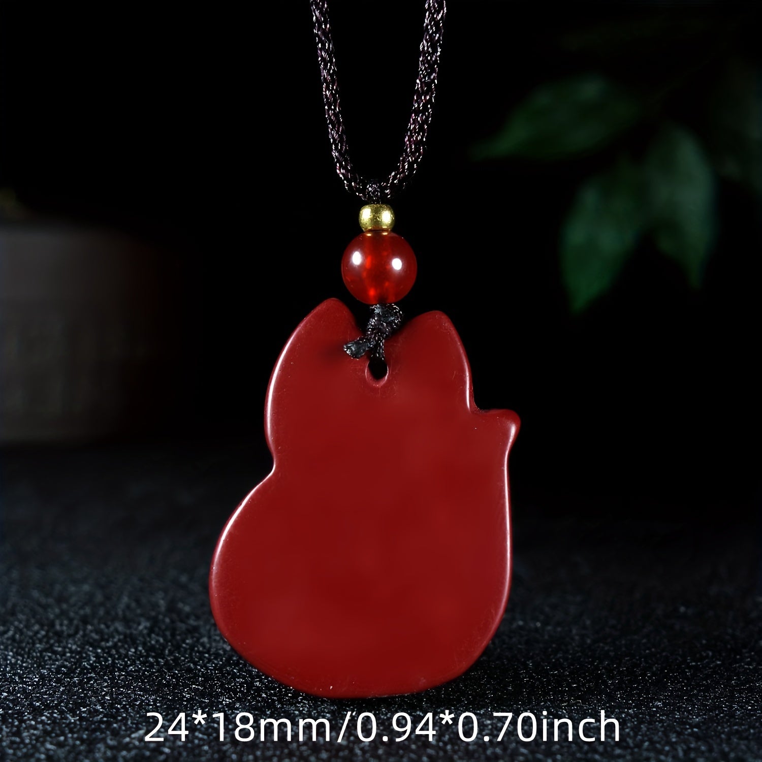 1pc Natural Cinnabar Fox Pendant For Men And Women To Ward Off Evil And Transfer Love Career Bless Pendant