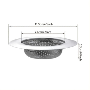 2-Pack 304 Stainless Steel Kitchen Sink Strainers, 4.5” Wide Rim, Efficient Anti-Clog Mesh Basket for Easy Cleaning and Durable Use